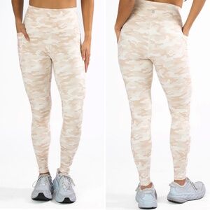 Senita Athletics Shakti Leggings, Latte Camo, Medium